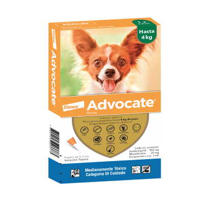 Advocate Antiparasitario Interno Y Externo Para Perros Hasta 4Kg